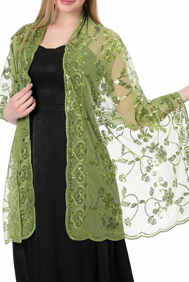 Glam Tassel Wrap with Rhinestone Buckle