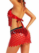 Glamorous Red Evening Set