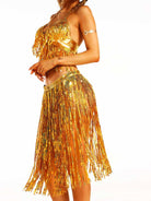 Golden Fringe Sequin Festival Set