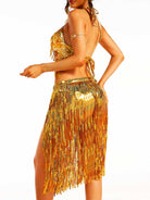 Shimmering Gold Tassel Outfit
