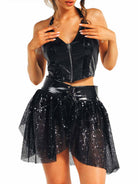 Rebellious Sequin Punk Party Costume