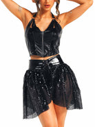 Shiny Gothic Punk Dance Set