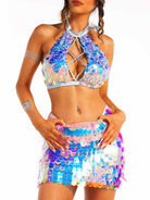 Colorful Sequin Party Two-Piece Set