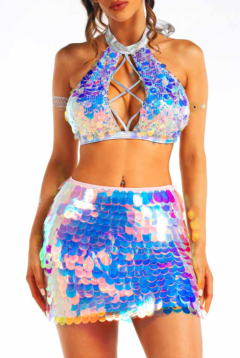 Vibrant Glitter Party Ensemble