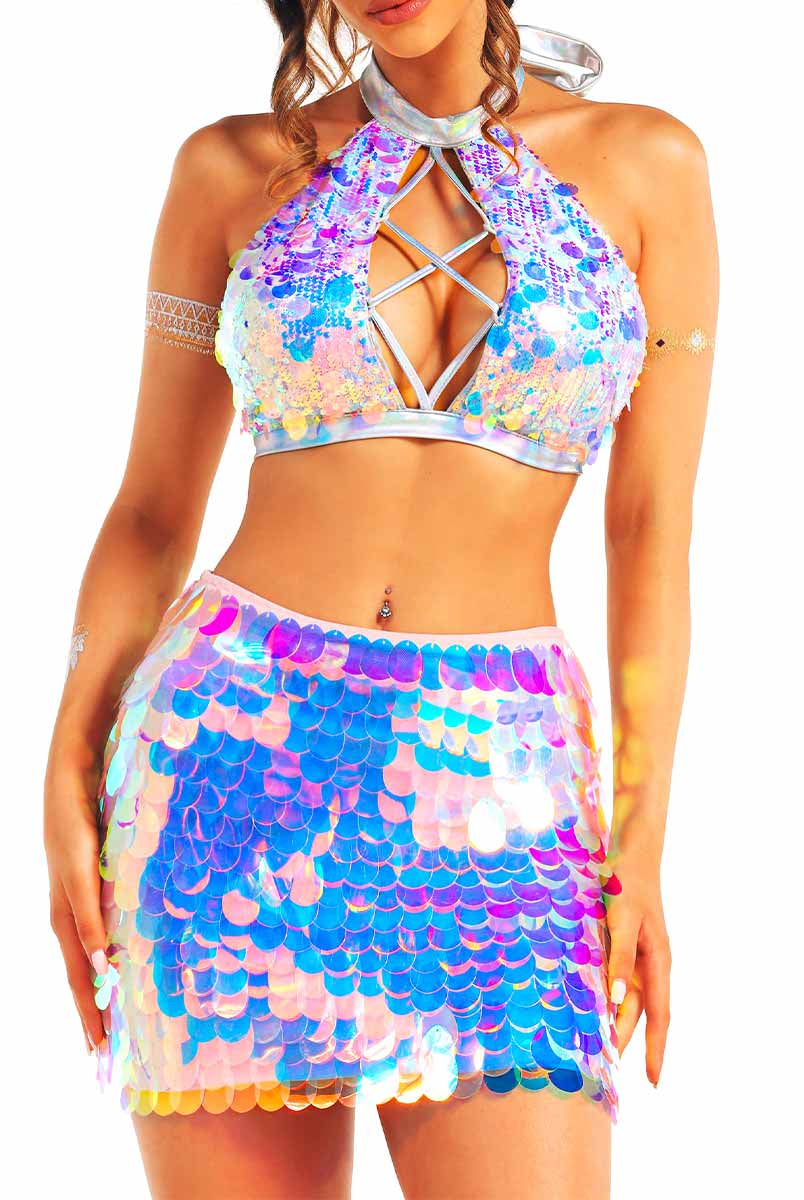 Shimmering Multicolor Co-Ord