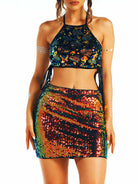 Iridescent Sequin Party Two-Piece Set