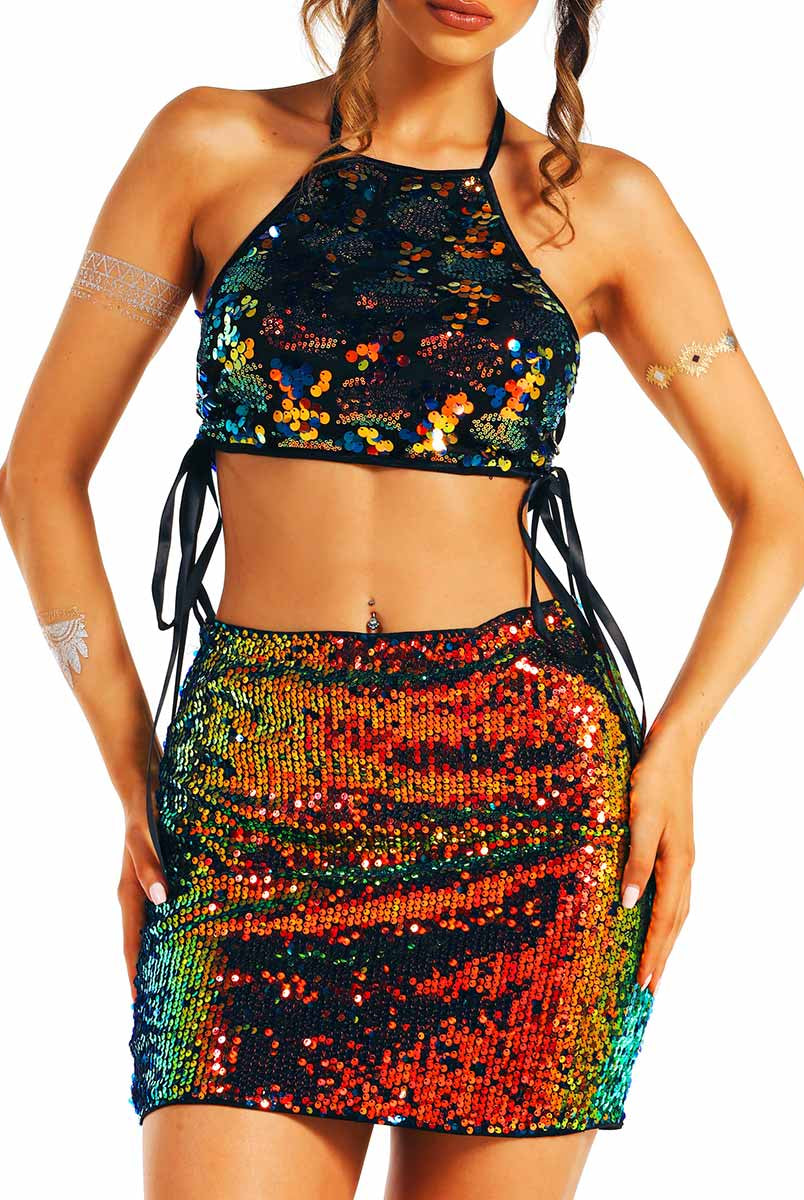 Rainbow Sparkle Two-Piece Outfit
