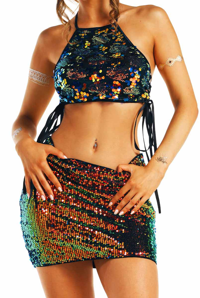 Color-Shift Sequin Party Ensemble