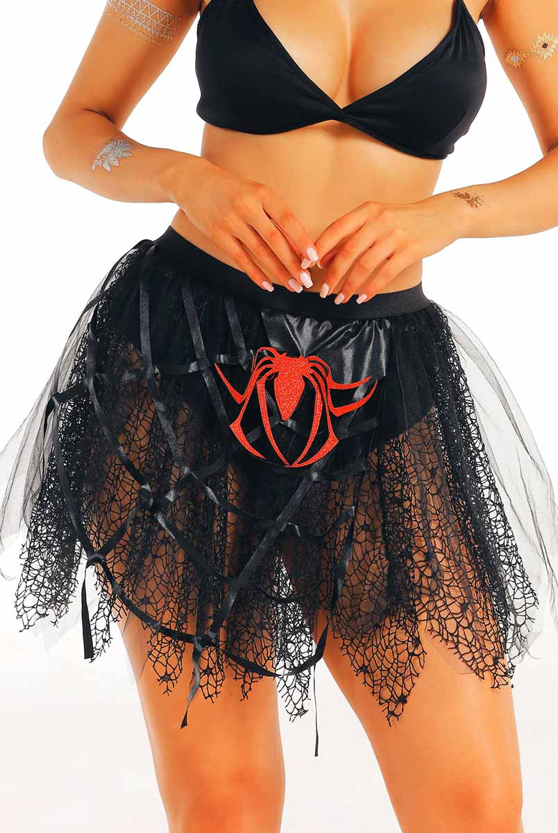 Black Mesh Tulle Skirt