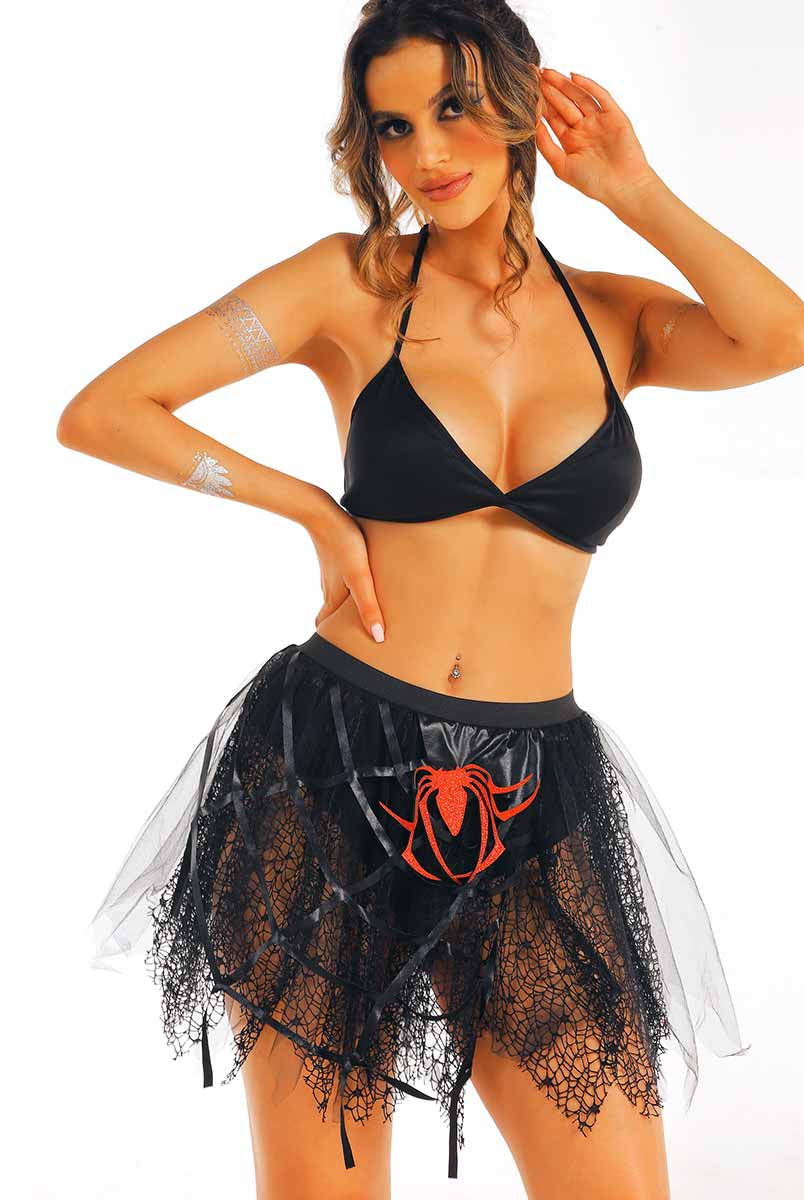Black Tulle Mini Skirt