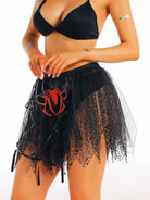 Sheer Black Tulle Skirt