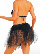 Black Semi-Sheer Tulle Skirt