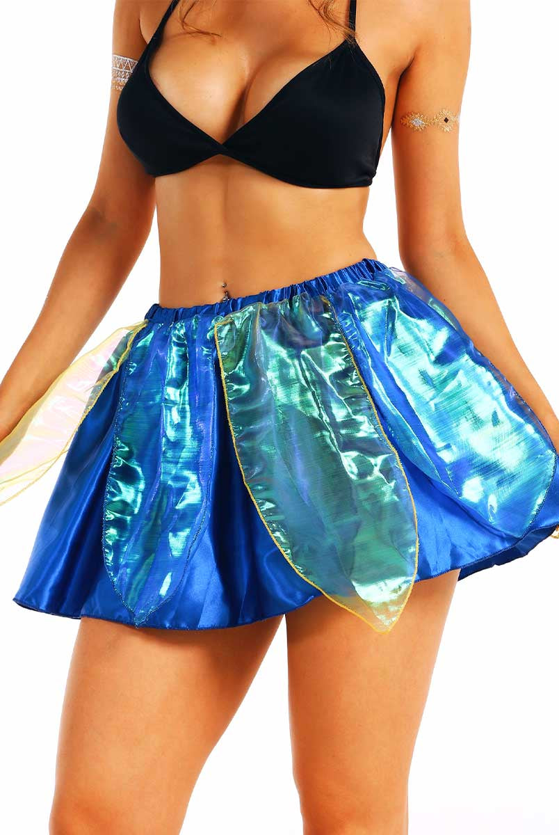 Two-Layered Electric Blue Skirt
