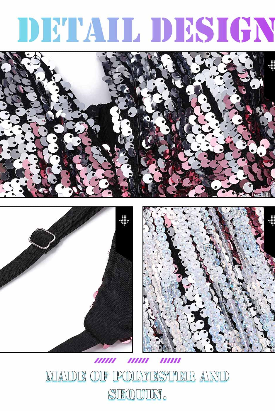 Metallic Pink Sequin One-Piece