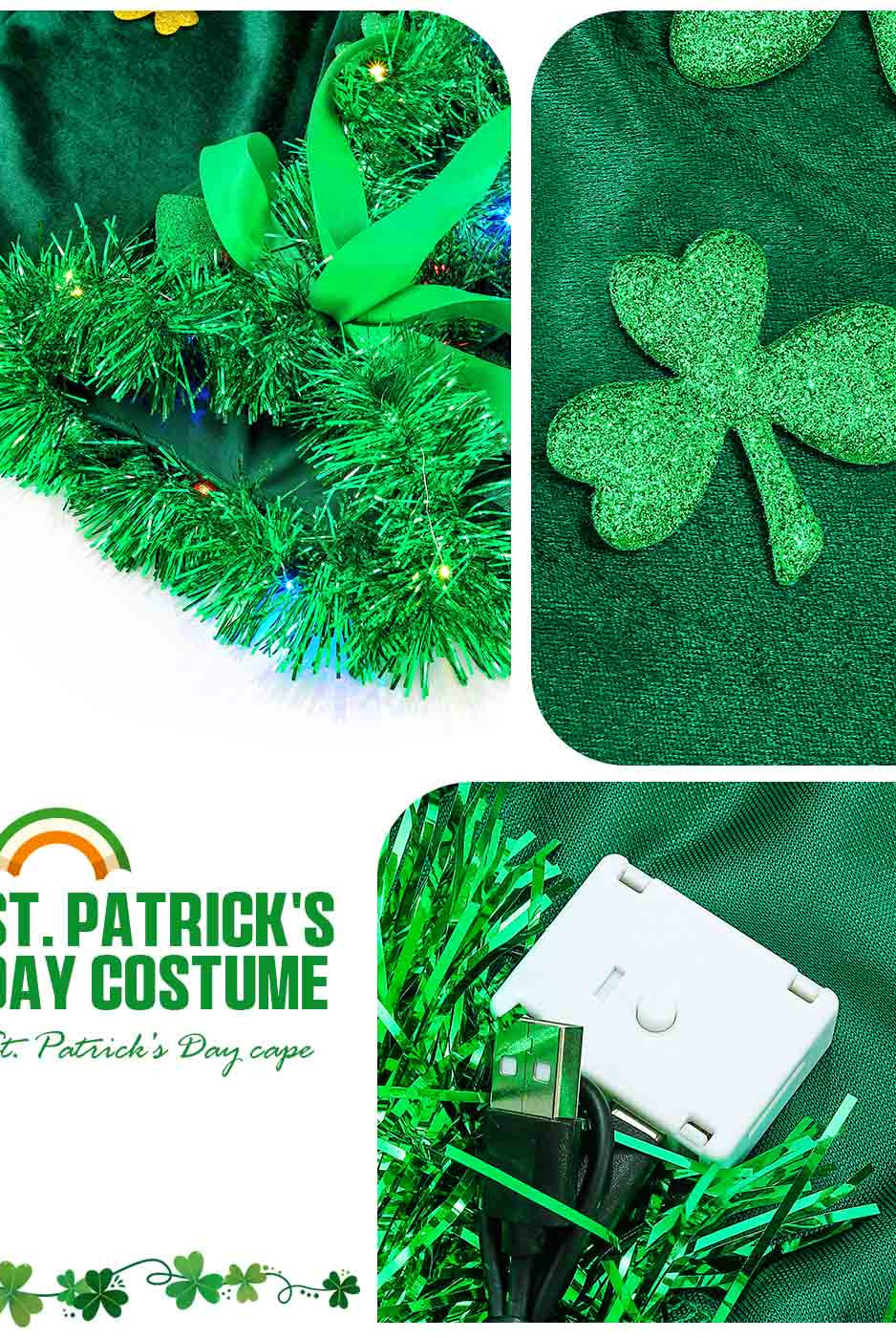 Twinkling Clover Holiday Wrap