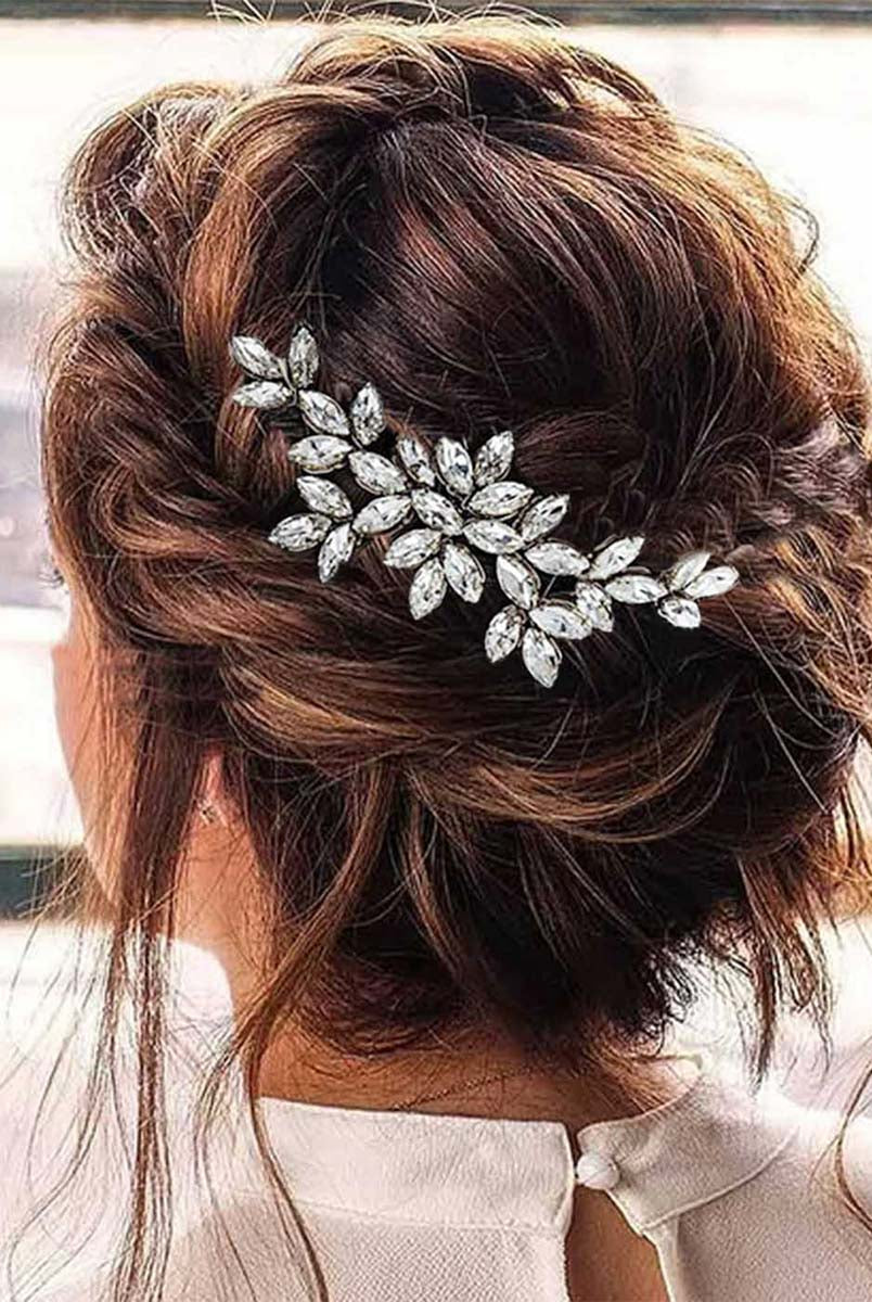Luminous Crystal Floral Hairpin