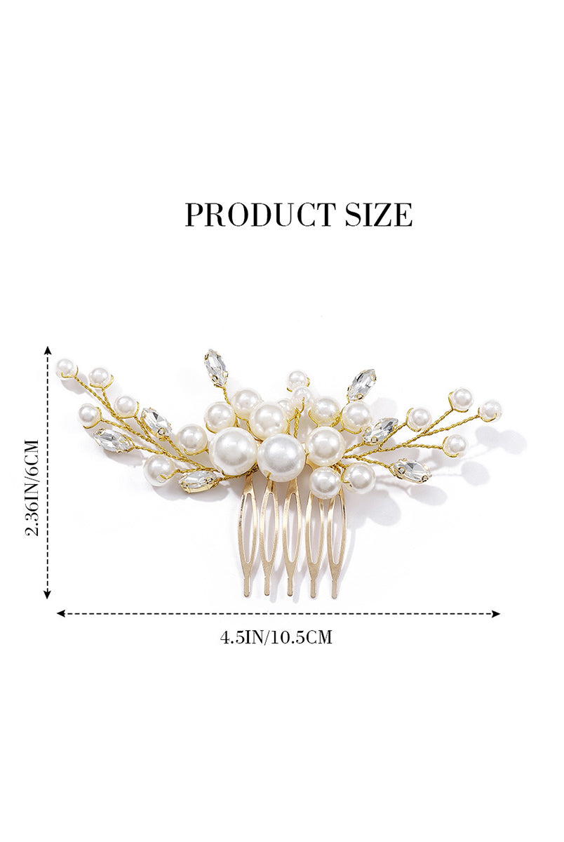 Lustrous Rhinestone Bridal Side Comb