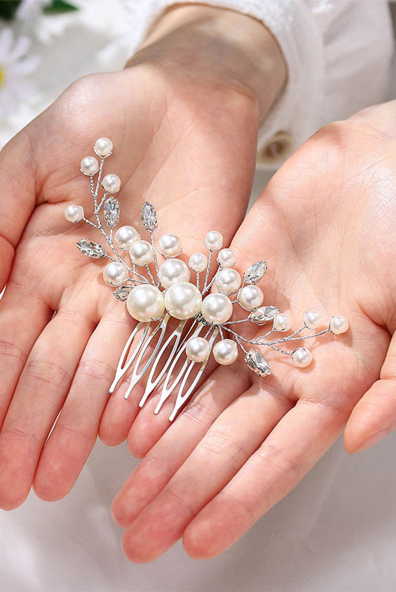 Dazzling Pearl-Encrusted Side Hair Clip
