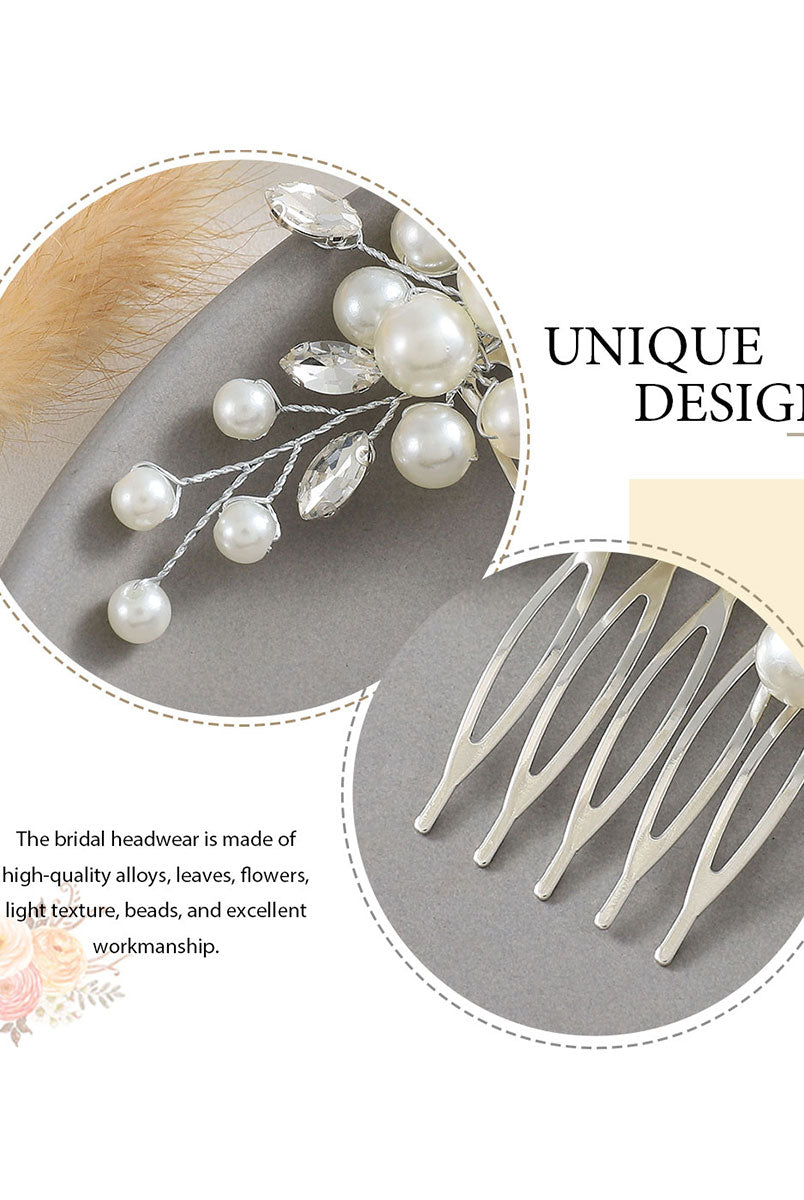 Sparkling Crystal and Pearl Hair Adornment