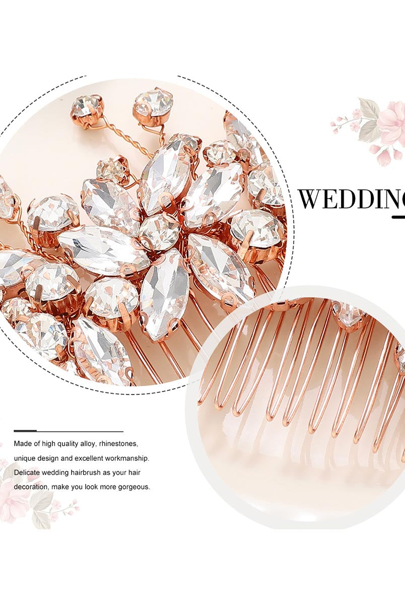 Elegant Crystal Blossom Wedding Hair Clip