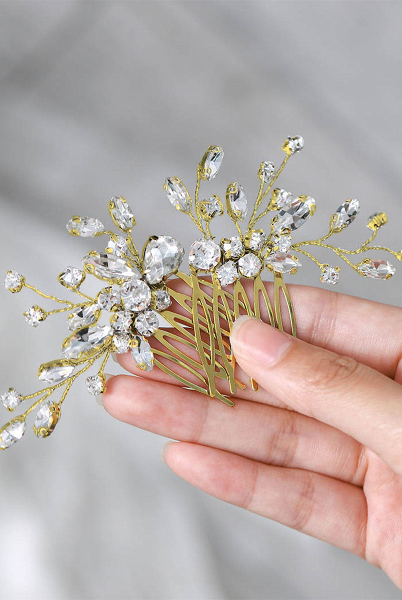 Dazzling Hair Ornaments for Brides with Gemstone Details