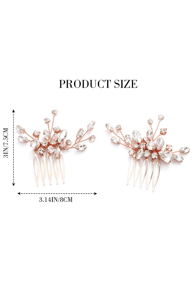 Lustrous Wedding Headpieces with Crystal Inlays