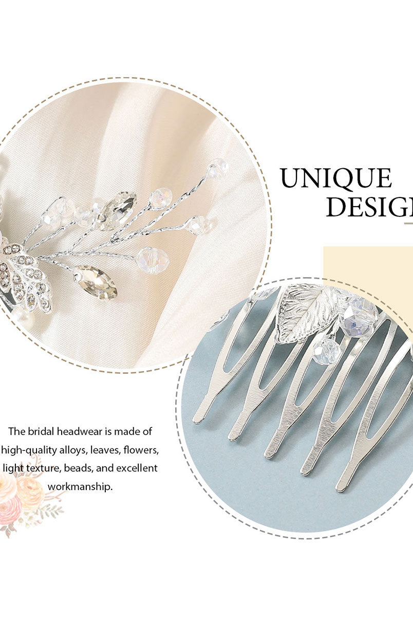 Vintage-Inspired Pearl and Crystal Hair Comb