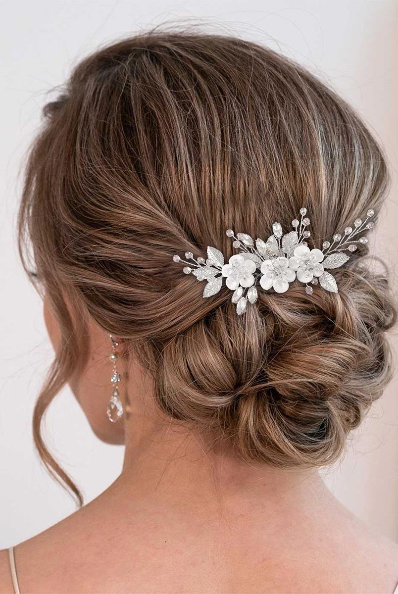 Opal and Crystal Bridal Hair Accessory