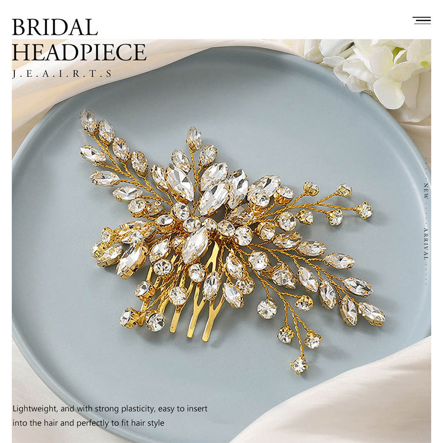Shimmering Rhinestone Bridal Comb