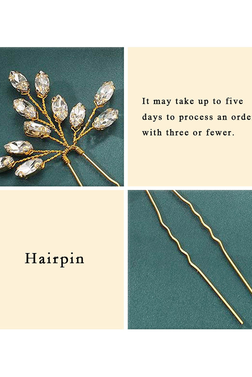 3-Piece Rhinestone Bridal Hair Clip Set