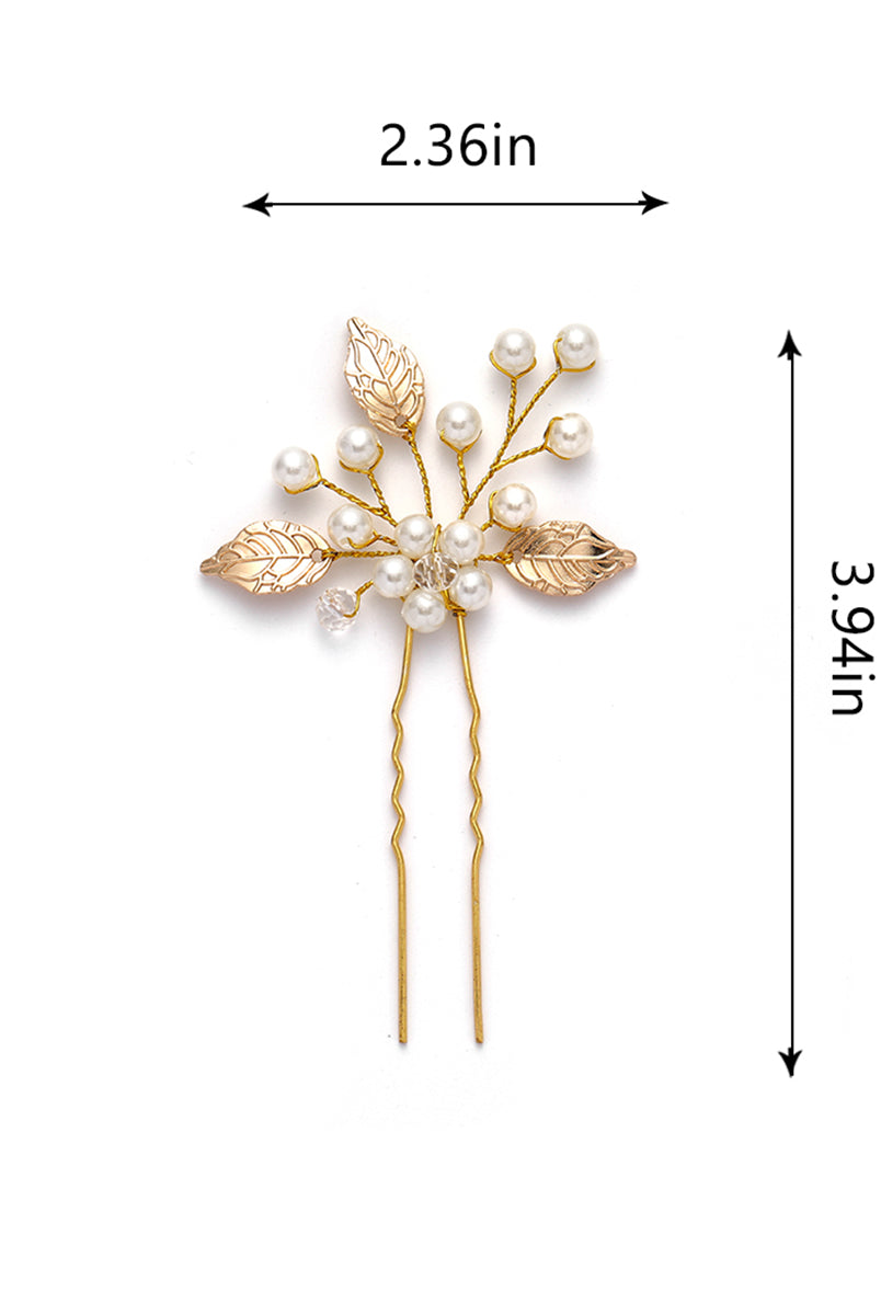 Pearl and Rhinestone Wedding Hair Clips