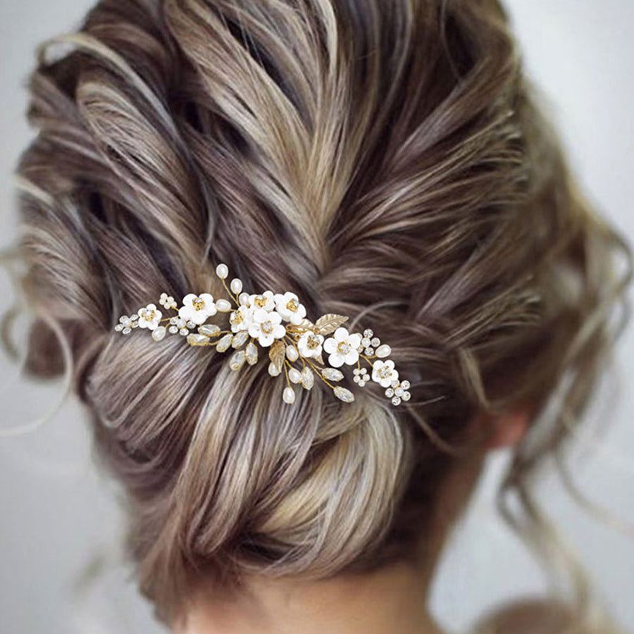 Bridal Pearl and Crystal Hair Clips Set