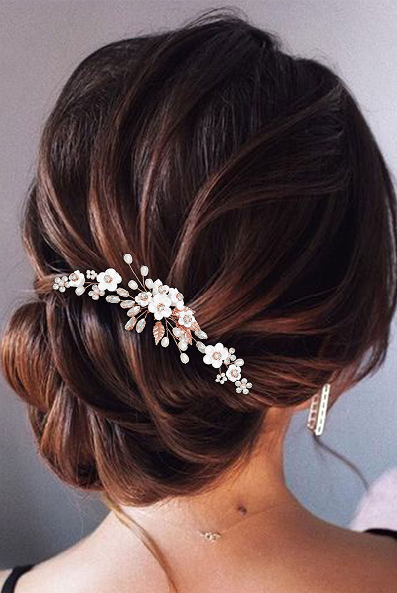 Crystal and Alloy Flower Hairpieces Set