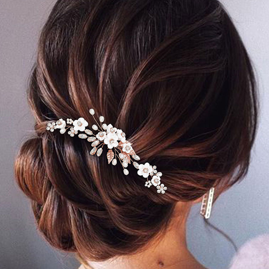 Crystal and Alloy Flower Hairpieces Set