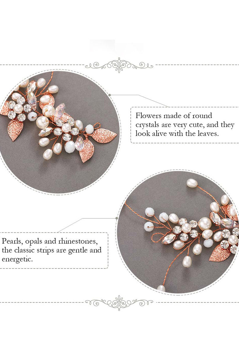 Opal and Crystal Bridal Headpiece