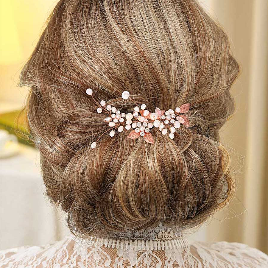 Pearl and Leaf Hair Ornament