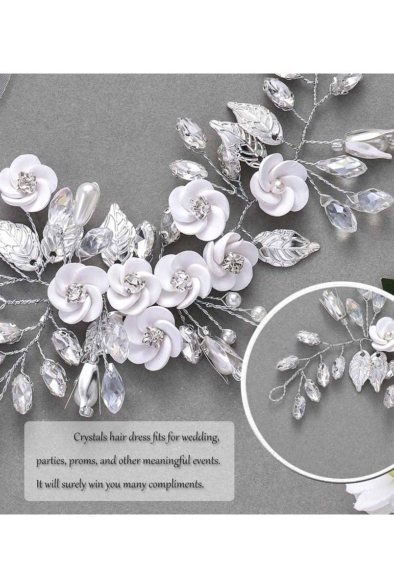 Floral-Inspired Crystal Hair Adornment