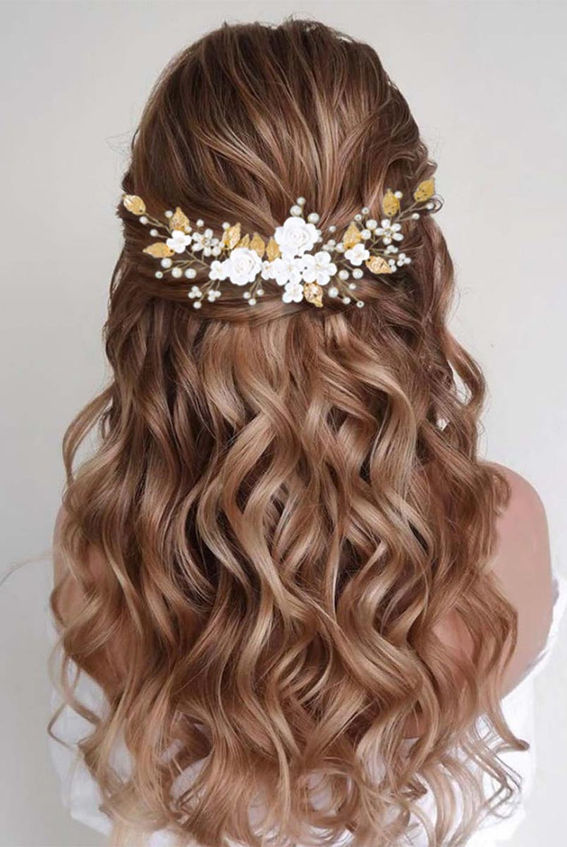 Floral Vine Pearl Hairpiece