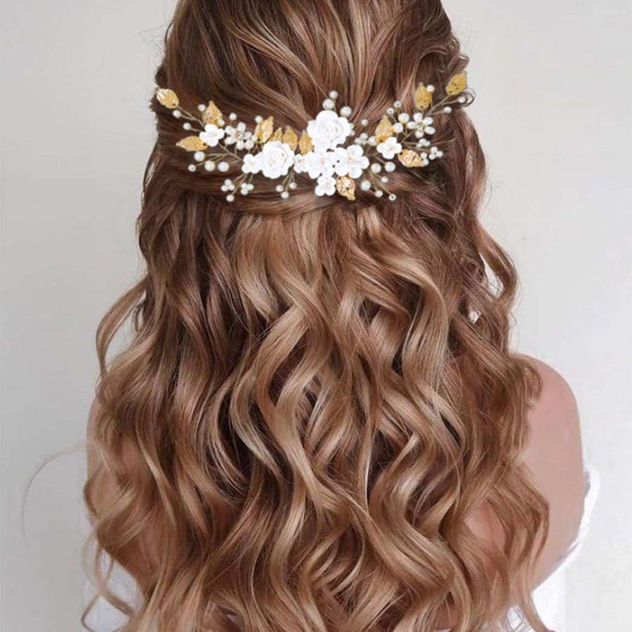Floral Vine Pearl Hairpiece