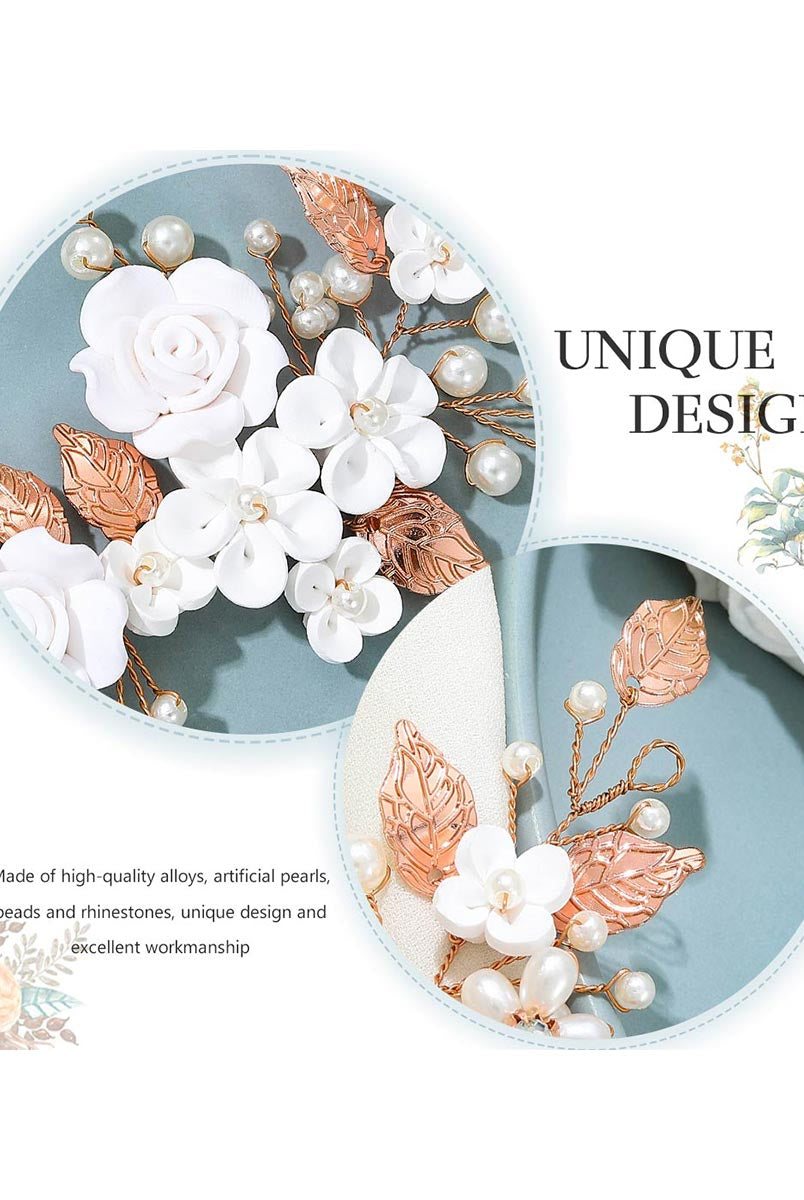 Elegant Flower and Leaf Headpiece