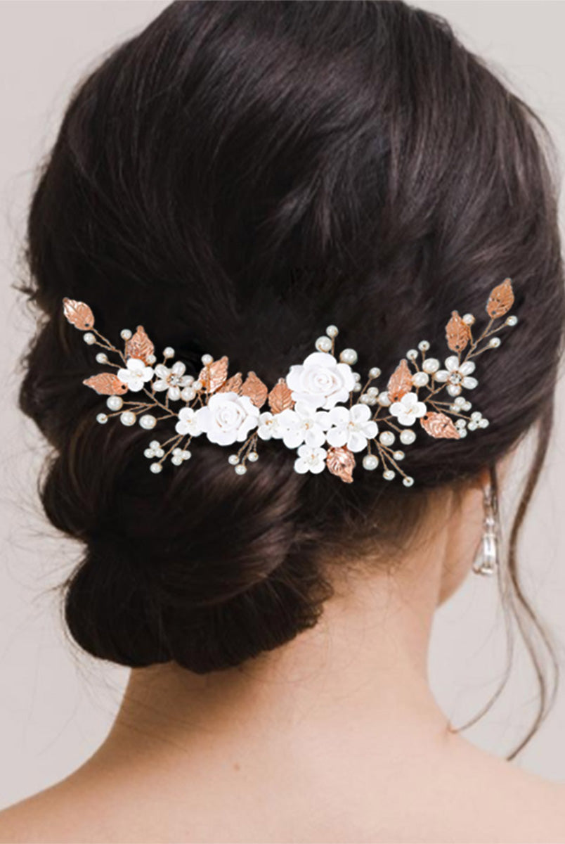 Pearl-Studded Vine Hair Ornament