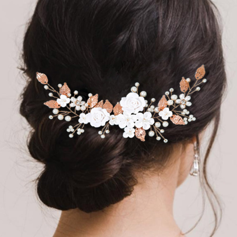 Pearl-Studded Vine Hair Ornament