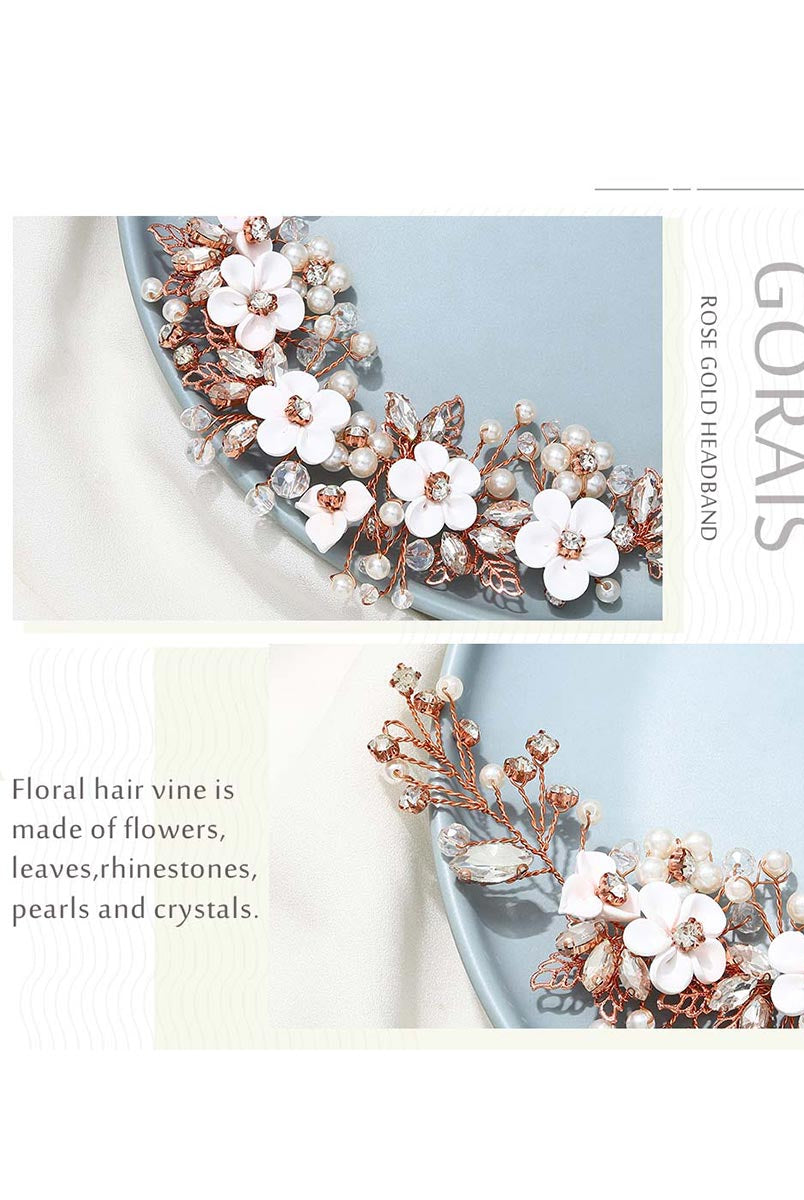 Elegant White Flower Bridal Headpiece