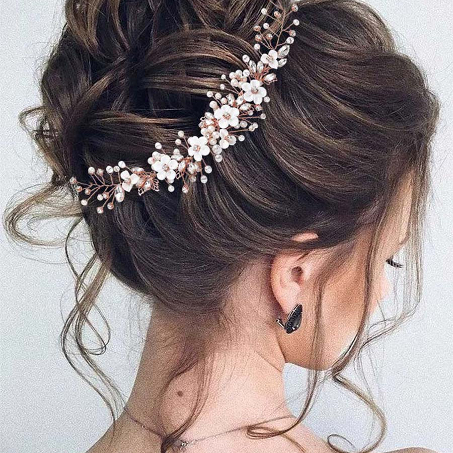 Vine-Inspired Crystal Hair Adornment