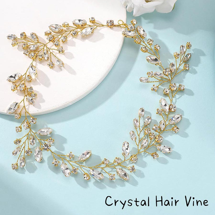 Alloy and Crystal Wedding Hair Vine