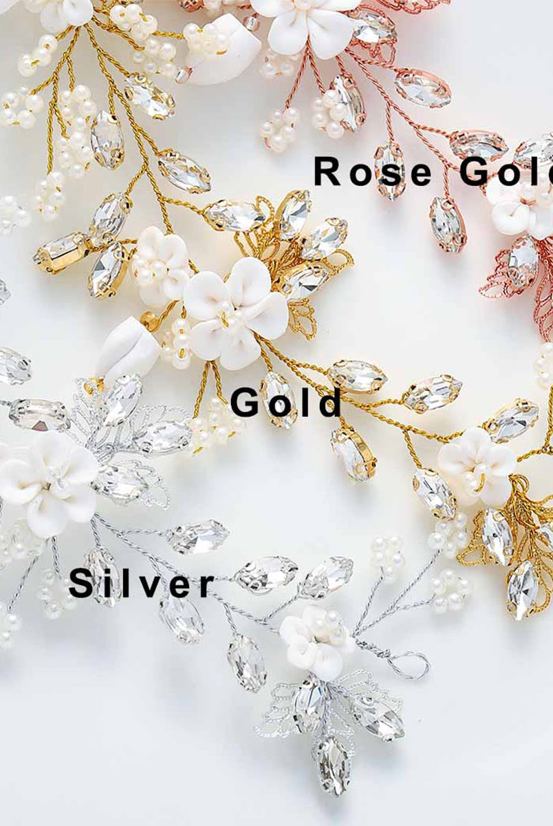 Pearl-Accented Vine Hair Ornament