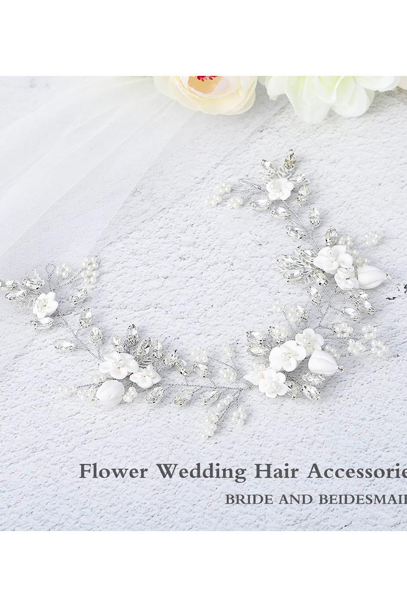 Elegant Silver Flower Hair Adornment