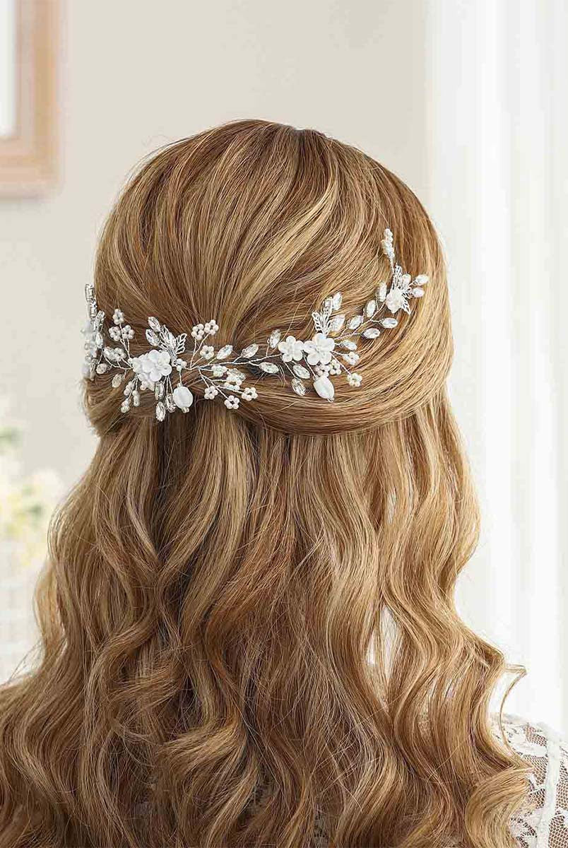 Floral Vine-Inspired Wedding Hair Accessory