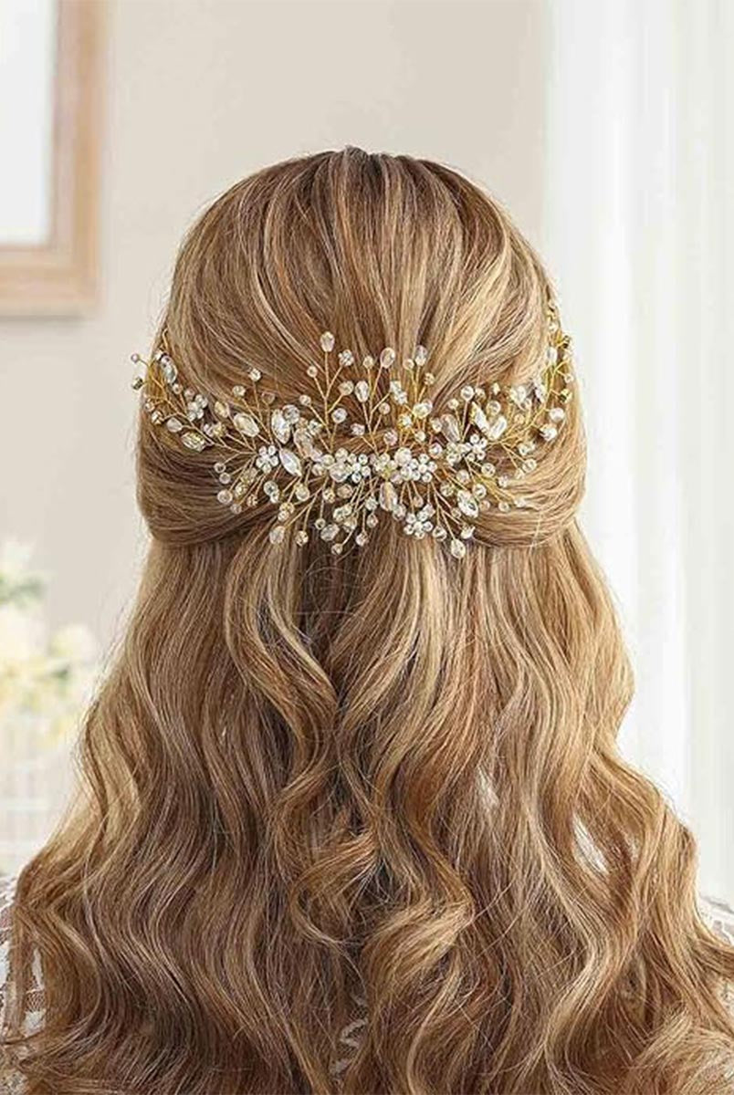 Romantic Crystal Vine Headpiece