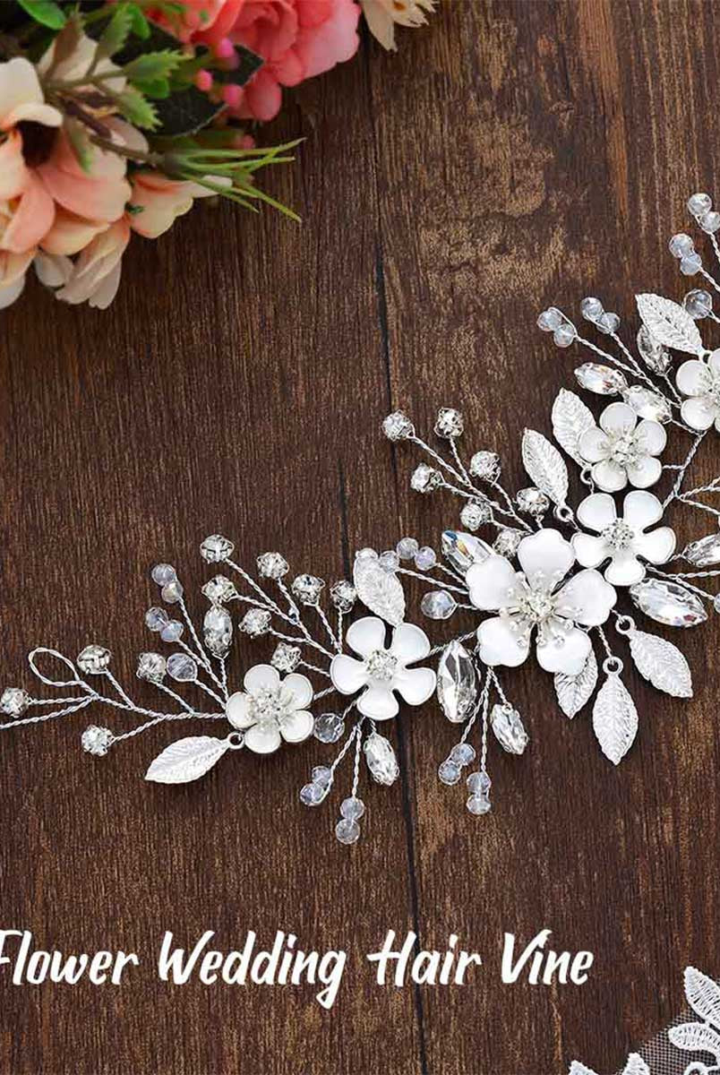Wedding Silver Crystal Hair Vine